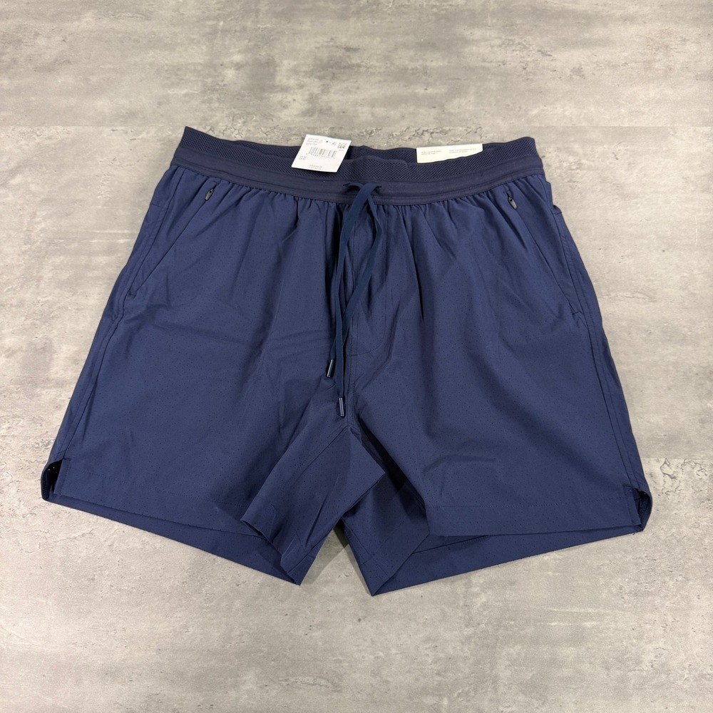 American Eagle Training Short Mens M AE 24/7 Navy Blue Built-in Liner $50 Gym